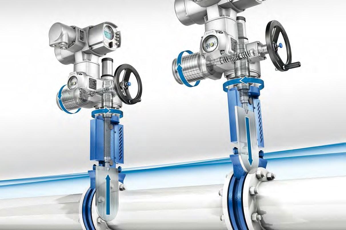 Aktuator AUMA SA terpasang pada gate valve