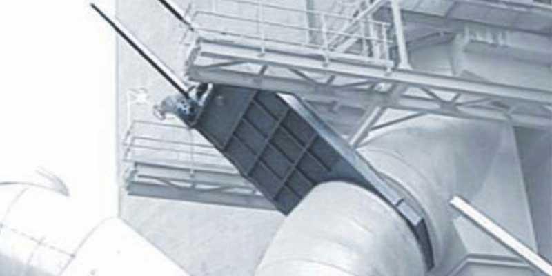 Guillotine damper BACHMANN terpasang