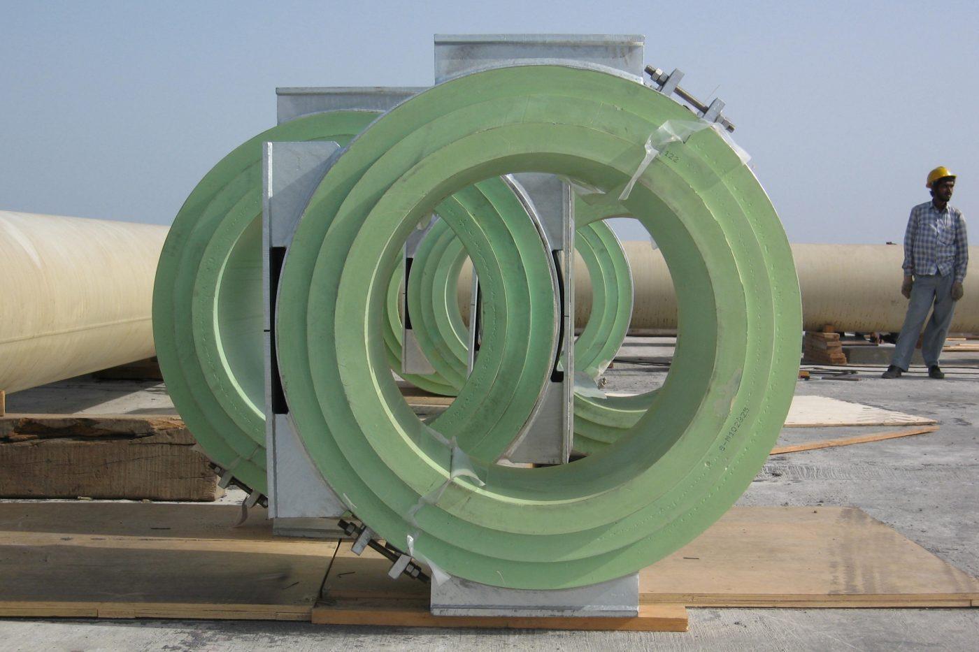 Pipe support LISEGA di LNG plant