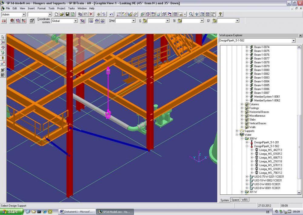 LISEGA standard support di SmartPlant 3D
