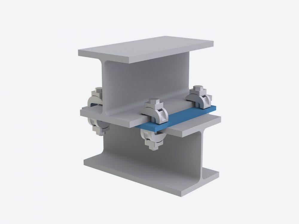 Cross-connection dengan beam clamps LISEGA type 76