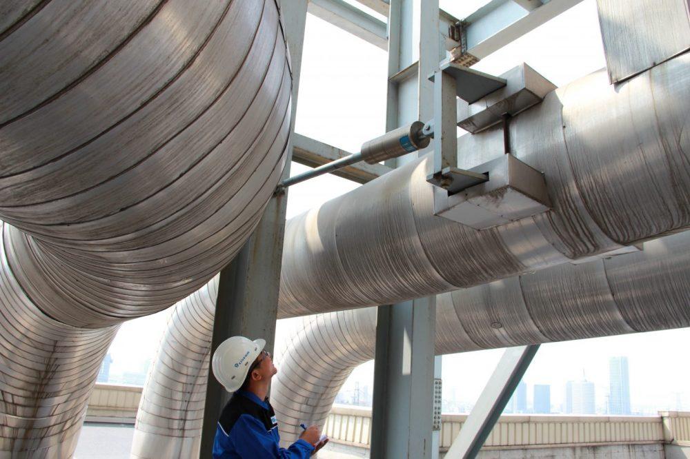 Inspeksi snubber LISEGA di plant
