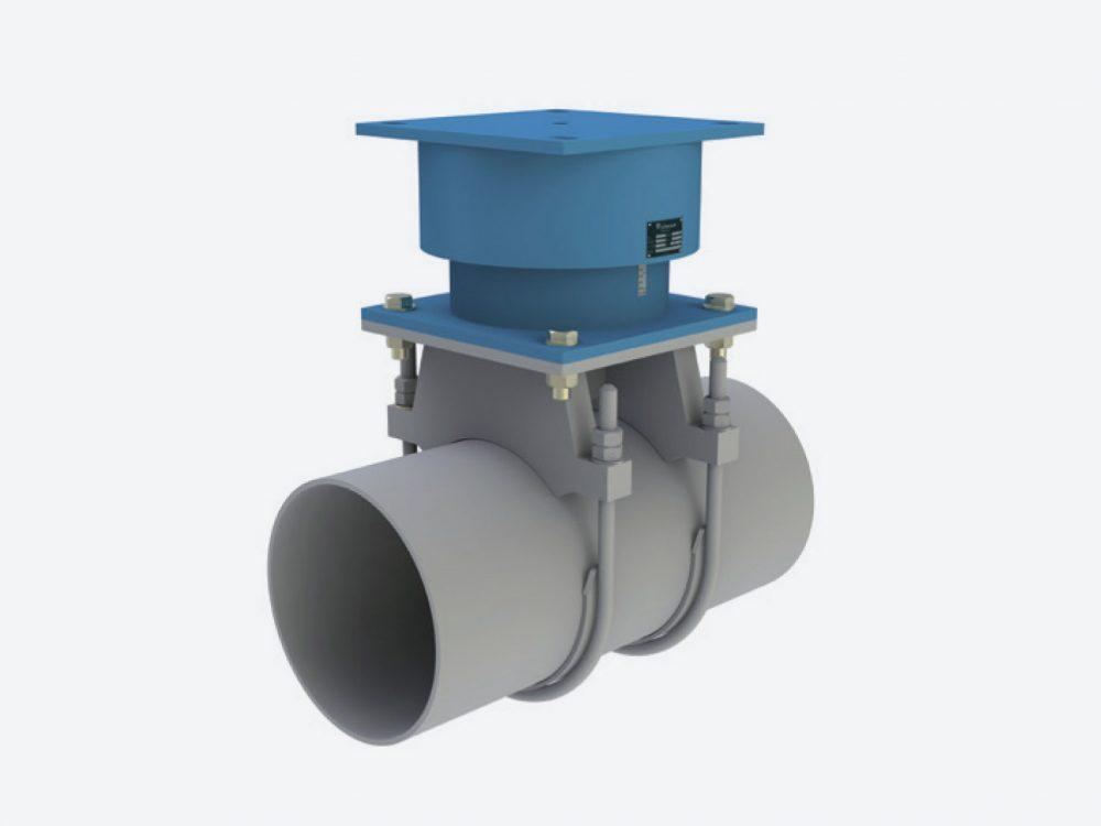 LISEGA viscoelastic damper type 3D dengan horizontal clamp