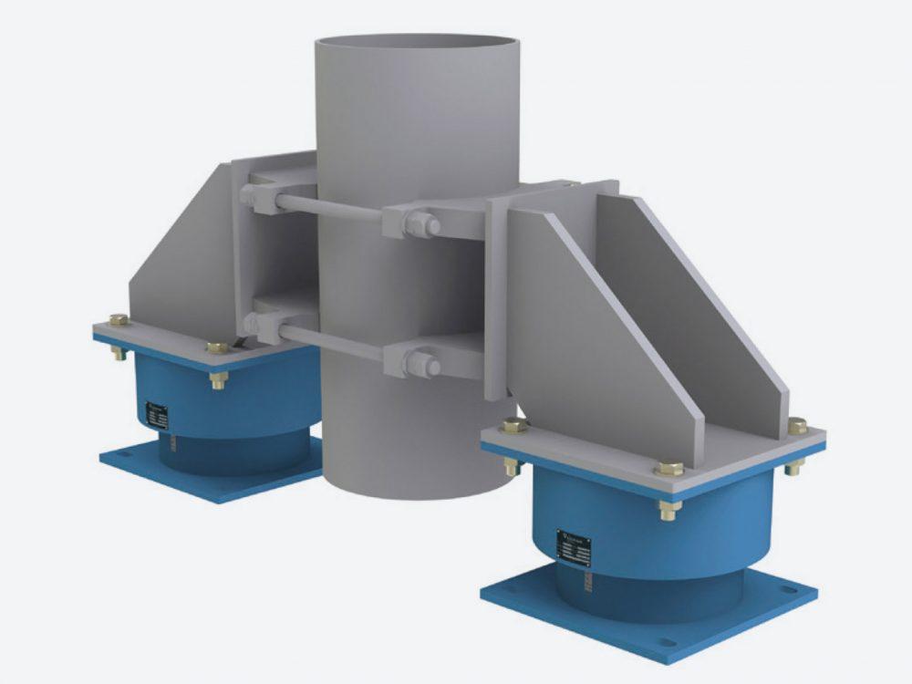 LISEGA viscoelastic damper type 3D dengan riser clamp