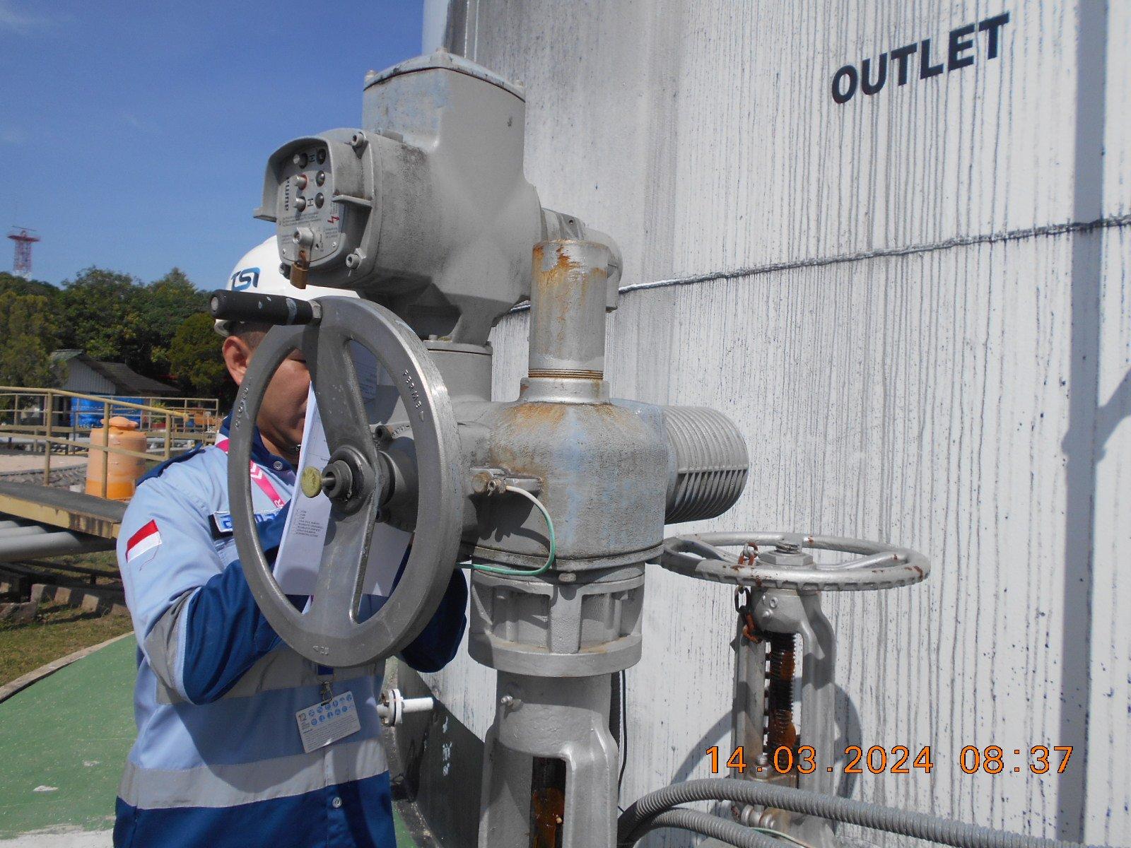 Installation & commissioning MOV tangki di PT Pertamina Patra Niaga FT Tarakan