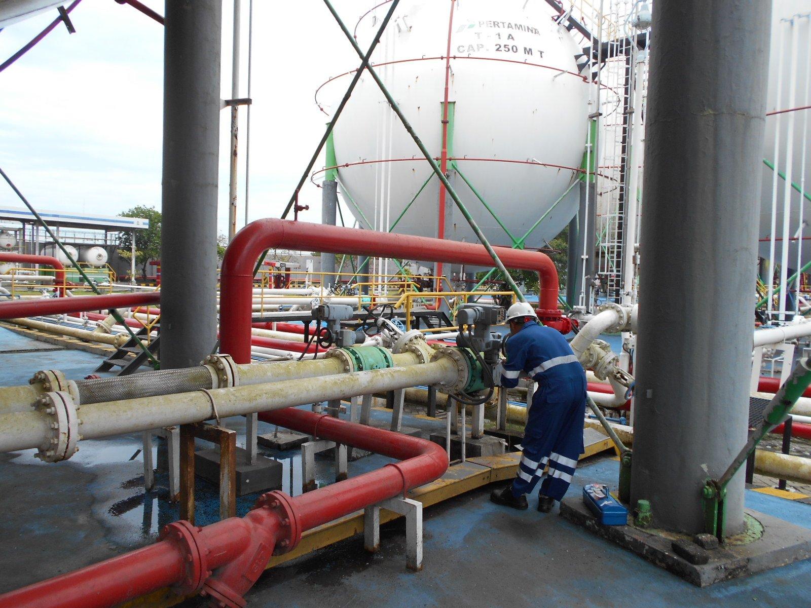Instalasi aktuator AUMA di PT Pertamina LPG Perak