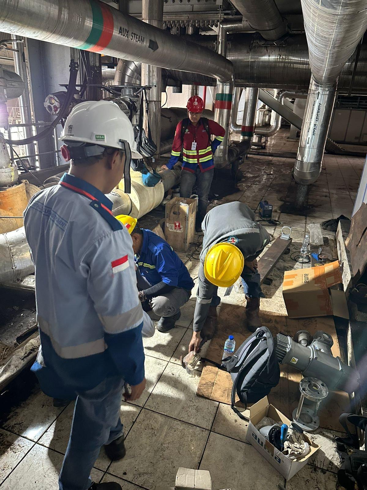 Service aktuator AUMA on-site di PLTU Tenayan